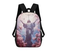 sinyumoney Christ Poster Catholic 5 Sacs À Dos 17 Pouces Pour Enfants, Sacs D'école Imprimés En 3D Pour Élèves Du Primaire Et Du Collège, Garçons Et Filles
