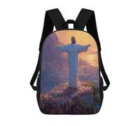 sinyumoney Christ The Redeemer Statue Sac À Dos Imprimé En 3D, Sac D'école Décontracté Et Tendance Pour Enfants, Sac D'école Pour Garçons, Collégiens 17inch