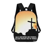 sinyumoney Christian Quote of Bible 2 Sac À Dos Avec Poche, Sacs À Dos Imprimés En 3D, Sacs De Voyage, Sacs À Livres, Sacs D'école Pour Enfants 17inch