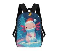 sinyumoney Christmas Axolotl Santa Hat Sacs À Dos Imprimés En 3D Pour Enfants, Sacs D'école Tendance Pour Garçons, Sacs De Voyage, Sacs Scolaires Pour Élèves Du Primaire 17inch