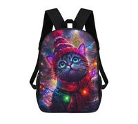 sinyumoney Christmas Cat Sacs À Dos Pour Enfants, Sac D'école Imprimé En 3D, Cartable Pour Enfants, Sac De Voyage, Sac À Dos Garçon Fille, Sac D'école Pour Enfants 17inch