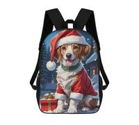 sinyumoney Christmas Dog Beagle Sacs À Dos, Sac À Dos Enfant, Sac D'école, Sac À Dos De Voyage Imprimé En 3D, Accessoire De Mode, Sac À Dos Imperméable Pour Enfants 17inch