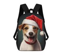 sinyumoney Christmas Jack Russel Sacs À Dos Scolaires Pour Enfants, Sac D'école Imprimé En 3D Pour Garçons, Élèves Du Primaire Et Du Collège 17inch