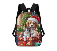 sinyumoney Christmas Pet Gift Scene Sacs À Dos 17 Pouces Pour Enfants, Sacs D'école Imprimés En 3D Pour Élèves Du Primaire Et Du Collège, Garçons Et Filles
