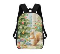 sinyumoney Christmas Squirrel with Presents Sacs À Dos Pour Enfants 17inch Sac À Dos Scolaire, Sac D'école Imprimé En 3D Pour Garçons, Élèves Du Primaire Et Du Collège