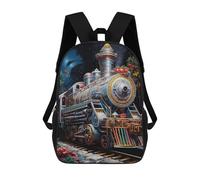 sinyumoney Christmas Steam Train Magic Sac À Dos Enfant, Cartable, Sacs À Dos Scolaires Imprimés En 3D Pour Élèves Du Primaire Et Du Collège, Cadeau D'anniversaire Pour Adolescents 17inch