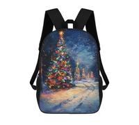 sinyumoney Christmas Tree Lights Night 17inch Sac À Dos Scolaire Imprimé En 3D Pour Enfants, Style Décontracté Et Tendance, Idéal Pour Les Voyages Et Les Études.