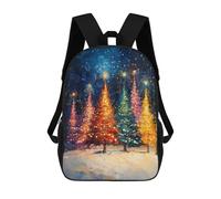 sinyumoney Christmas Tree Lights Painting-2 Sacs À Dos Pour Enfants 17inch Sac À Dos Scolaire, Sac D'école Imprimé En 3D Pour Garçons, Élèves Du Primaire Et Du Collège