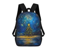 sinyumoney Christmas Tree Starry Night Sac À Dos Scolaire Pour Enfants Imprimé En 3D, Idéal Pour Les Voyages Et Les Lectures, Pour Les Garçons Et Les Élèves Du Primaire 17inch