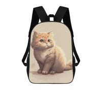 sinyumoney Chubby Cat Art Sac À Dos Imprimé Pour Enfants, Sac D'école, Sac De Voyage Pour Adultes Et Enfants 17inch