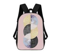 sinyumoney Circle Collage II Sac À Dos Scolaire Enfant Tendance Et Décontracté, Sac À Dos Imprimé En 3D Pour Garçon, Grand Sac À Dos 17inch