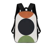sinyumoney Circles And Semicircles Sac À Dos Enfant Fille 3D, Sac D'école, Sac À Dos Pour Tout-petits, Sac À Dos Décontracté, Sac À Livres Tendance 17inch