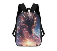 sinyumoney Cityscape Dragon Ascension Sacs À Dos, Sac À Dos Enfant, Sac D'école, Sac À Dos De Voyage Imprimé En 3D, Accessoire De Mode, Sac À Dos Imperméable Pour Enfants 17inch