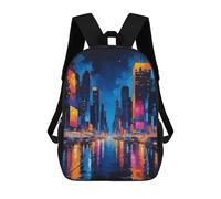 sinyumoney Cityscape Night Sacs À Dos Scolaires Pour Enfants, Sac D'école Imprimé En 3D Pour Garçons, Élèves Du Primaire Et Du Collège 17inch