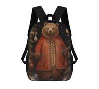 sinyumoney Classic Xmas Bear Sac À Dos Enfant Fille 3D, Sac D'école, Sac À Dos Pour Tout-petits, Sac À Dos Décontracté, Sac À Livres Tendance 17inch