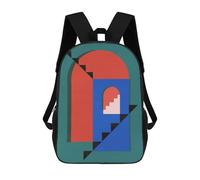 sinyumoney Classical Architecture I Sac À Dos Enfant, Cartable Imprimé En 3D Pour Garçons Et Adolescents 17inch