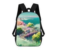 sinyumoney Cloud Cityscape A Futuristic Vision Sac À Dos En Peluche À Motif Dessin Animé, Sac À Dos 3D Pour Enfants, Idée Cadeau D'anniversaire Pour Garçons Et Filles 17inch