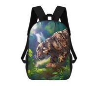 sinyumoney Clouded Leopard in Jungle Sac À Dos Scolaire, Sac À Dos Pour Garçons Et Adolescents, Cadeau, Sac À Dos Imprimé En 3D, Sac À Dos Scolaire, Sac À Livres 17inch