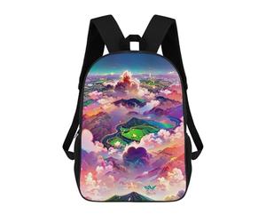 sinyumoney Cloudy Fantasy Landscape Sac À Dos En Peluche À Motif Dessin Animé, Sac À Dos 3D Pour Enfants, Idée Cadeau D'anniversaire Pour Garçons Et Filles 17inch