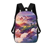 sinyumoney Cloudy Mountain Serenity Sac À Dos Enfant, Cartable, Sac D'école, Motif Dessin Animé 3D, Sac Pour Ordinateur Portable, Pour Garçons Et Filles 17inch