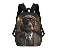 sinyumoney Cocker Spaniel Dog Wearing A Suit in The Pub Sac À Dos Scolaire Pour Enfants Imprimé En 3D, Idéal Pour Les Voyages Et Les Lectures, Pour Les Garçons Et Les Élèves Du Primaire 17inch