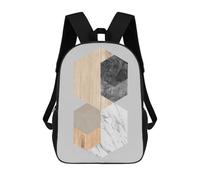 sinyumoney Collage in Polygons 2 Sacs À Dos Imprimés En 3D Pour Enfants, Sacs D'école Tendance Pour Garçons, Sacs De Voyage, Sacs Scolaires Pour Élèves Du Primaire 17inch