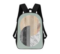 sinyumoney Collage in Polygons 6 Sac À Dos Enfant, Cartable Imprimé En 3D Pour Garçons Et Adolescents 17inch