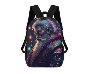 sinyumoney Coloré Monkey Portrait Sac à Dos Enfants Sac d'école Garçons Dessin Animé Impression 3D Sac à Dos Scolaire Ordinateur Portable Sac à Dos de Jour pour Garçons Filles 17 Pouces
