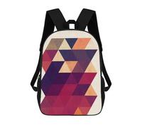sinyumoney Colored Triangles 02 Sacs À Dos Imprimés En 3D Pour Enfants, Sacs D'école Tendance Pour Garçons, Sacs De Voyage, Sacs Scolaires Pour Élèves Du Primaire 17inch