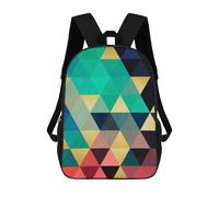 sinyumoney Colored Triangles 06 Sac À Dos Enfant Tendance Et Amusant, Sac À Dos Pour Garçons Et Adolescents, Sac D'école Imprimé En 3D Pour Garçons 17inch