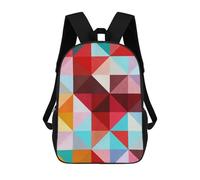 sinyumoney Colored Triangles B Sac À Dos, Cartable Imprimé En 3D, Sac À Goûter, Sac À Dos De Voyage, Sac À Dos Entre Amis, Sac À Dos Scolaire Pour Filles Et Garçons 17inch