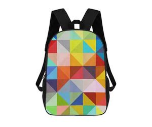sinyumoney Colored Triangles F Sac À Dos Scolaire Pour Filles Et Garçons, Grande Capacité, Léger, Pour Enfants Et Étudiants 17inch