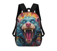 sinyumoney Colorful Abstract Animal Portrait -1 Sac À Dos Scolaire Pour Enfants, Sac À Dos De Voyage Décontracté, Grand Sac À Dos Pour Garçons Et Filles 17inch