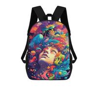 sinyumoney Colorful Abstract Artwork Sacs À Dos Pour Enfants, Sac À Dos Scolaire Imprimé En 3D Pour Enfants, Sac À Dos De Voyage, Sac À Livres Pour Enfants 17inch Sac D'école