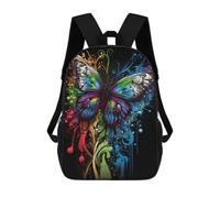 sinyumoney Colorful Abstract Butterfly Art Sac À Dos Scolaire Imprimé En 3D Pour Garçons Et Filles, Sac À Dos Pour Enfants, Sac De Voyage 17inch
