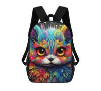sinyumoney Colorful Abstract Cat Art-23 Sacs À Dos Décontractés Pour Enfants, Sacs D'école Pour Adolescents, Filles Et Garçons, Sacs À Dos Pour Livres 17inch