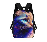 sinyumoney Colorful Abstract Cat Painting Sacs À Dos Décontractés Pour Enfants, Sacs D'école Pour Adolescents, Filles Et Garçons, Sacs À Dos Pour Livres 17inch