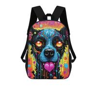 sinyumoney Colorful Abstract Dog Art -5 Sac À Dos Scolaire Imprimé En 3D, Sac À Dos Tendance Pour Enfants, Sac À Dos Pour Garçons, Élèves Du Collège 17inch