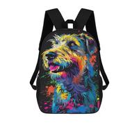 sinyumoney Colorful Abstract Dog Art Print-54 Sacs À Dos Pour Enfants, Sac À Dos Scolaire Imprimé En 3D Pour Enfants, Sac À Dos De Voyage, Sac À Livres Pour Enfants 17inch Sac D'école
