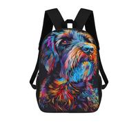 sinyumoney Colorful Abstract Dog Art Print-82 Sac À Dos Scolaire Grand Format Résistant À L'eau Pour Ordinateur Portable, Pour Filles Et Adolescentes 17inch