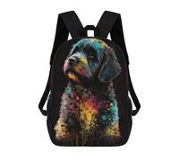 sinyumoney Colorful Abstract Dog Art Print Sac À Dos Scolaire Imprimé En 3D, Sac À Dos Tendance Pour Enfants, Sac À Dos Pour Garçons, Élèves Du Collège 17inch