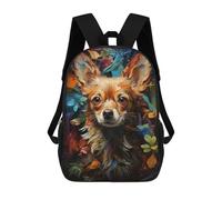sinyumoney Colorful Abstract Dog Artwork Sacs À Dos, Sac À Dos Enfant, Sac D'école, Sac À Dos De Voyage Imprimé En 3D, Accessoire De Mode, Sac À Dos Imperméable Pour Enfants 17inch
