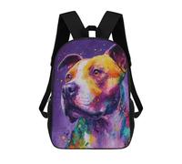sinyumoney Colorful Abstract Dog Painting-3 Sacs À Dos Décontractés Pour Enfants, Sacs D'école Pour Adolescents, Filles Et Garçons, Sacs À Dos Pour Livres 17inch
