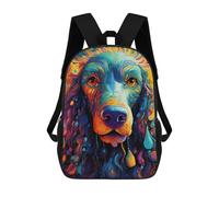 sinyumoney Colorful Abstract Dog Portrait -7 Sacs À Dos Décontractés Pour Enfants, Sacs D'école Pour Adolescents, Filles Et Garçons, Sacs À Dos Pour Livres 17inch