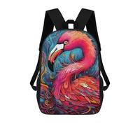 sinyumoney Colorful Abstract Flamingo Art-2 Sacs À Dos Décontractés Pour Enfants, Sacs D'école Pour Adolescents, Filles Et Garçons, Sacs À Dos Pour Livres 17inch