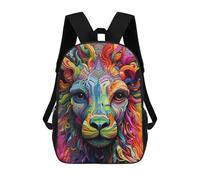 sinyumoney Colorful Abstract Lion Art Sacs À Dos Décontractés Pour Enfants, Sacs D'école Pour Adolescents, Filles Et Garçons, Sacs À Dos Pour Livres 17inch