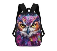 sinyumoney Colorful Abstract Owl Art-11 Sacs À Dos Décontractés Pour Enfants, Sacs D'école Pour Adolescents, Filles Et Garçons, Sacs À Dos Pour Livres 17inch