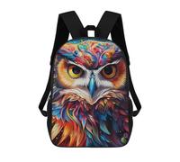 sinyumoney Colorful Abstract Owl Art-18 Sac À Dos Enfant, Sac À Dos Anime, Grand Sac À Dos Enfant, Sac À Dos Imprimé En 3D Pour Enfants, Cartable, Cartable Pour Garçons Et Filles 17inch