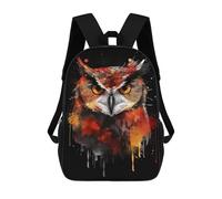 sinyumoney Colorful Abstract Owl Art Print 17inch Sacs À Dos Scolaires Imprimés En 3D - Sacs À Dos Tendance Pour Garçons Du Primaire Et Du Collège