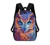 sinyumoney Colorful Abstract Owl Art Sacs À Dos Pour Enfants, Sac À Dos Scolaire Imprimé En 3D Pour Enfants, Sac À Dos De Voyage, Sac À Livres Pour Enfants 17inch Sac D'école